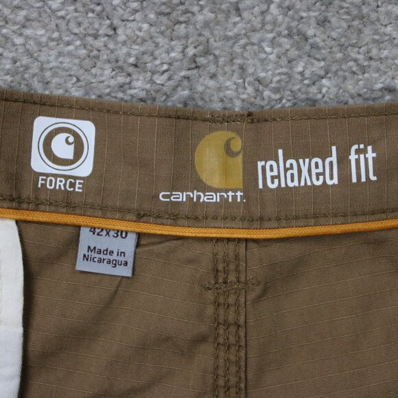 Carhartt Force Pants NWT Mens 42x30 Brown Tappen Cargo Relaxed Fit Straight - Picture 13 of 16
